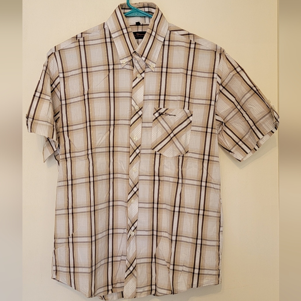 Men's Ben Sherman Short Sleeve Button Down Shirt Size Large